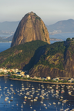 Sunset on Sugar Loaf Mountain seen from Mirante Dona Marta, Rio de Janeiro, Brazil