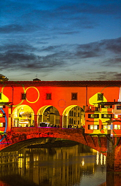 Ponte Vecchio is a medieval stone closed-spandrel segmental arch bridge over the Arno River, in Florence, Italy, noted for still having shops built along it, as was once common. Butchers initially occupied the shops the present tenants are jewelers, art dealers and souvenir sellers.