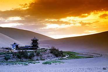 Oasis In The Desert, Dunhuang, Gansu, China