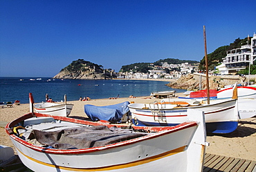 Boats And Beach At Tossa De Mar