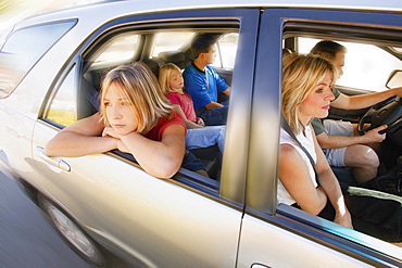 Family In A Car