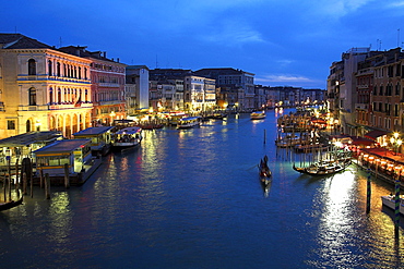 Grand Canal At Night From The Rialto Bridge