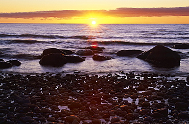 Sunset Over Water, Newfoundland, Canada