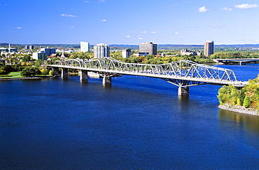 Ottawa River, Canada, Royal Alexandra Interprovincial Bridge Spanning The Ottawa River Between Ottawa And Hull/Gatineau