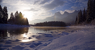 River In Canmore, Alberta, Canada