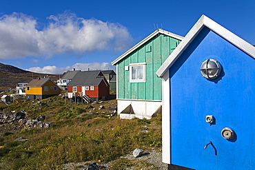 Colorful Houses, Port Of Nanortalik, Island Of Qoornoq, Province Of Kitaa, Southern Greenland