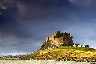 Lindisfarne Castle On A Volcanic Mound Called Beblowe Craig, Holy Island, Bewick, England