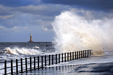 Waves Crashing, Sunderland, Tyne And Wear, England