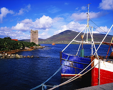 Carrickkildavnet Castle, Achill Island, County Mayo, Ireland; 