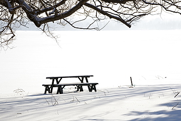 Picnic Table In Winter