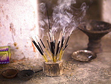 Burning Incense, Aravalli Hills Of Rajasthan, India