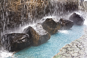 Rocks Under Waterfall