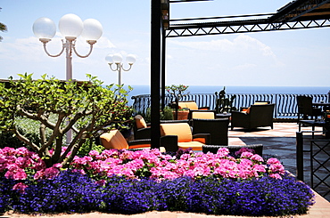 Capri, Italy, Patio Overlooking The Marina Piccola