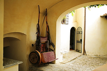 Tuscany, Italy, Horse Drawn Carriage Hanging