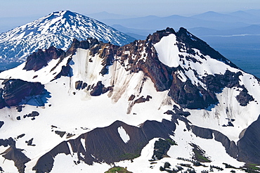 Mt. Bachelor, Oregon Cascades, Oregon, Usa, Snow-Covered Mountain Peak