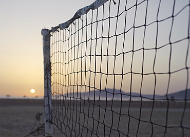 Volleybal Net On A Beach