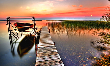 Boat On The Launch At The Dock