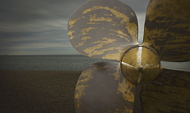 Corpus Cristi, Texas, United States Of America, A Ship Propellor On The Beach