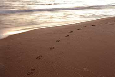 Footprints On A Beach, Wawa, Ontario, Canada