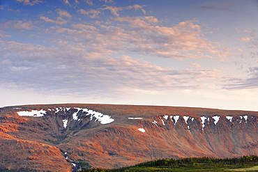 View Of Tablelands And Sky From Lookout Trail At Sunset, Gros Morne Np, Newfoundland, Canada