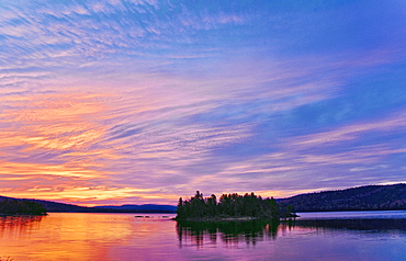 Sunrise On Two Rivers Lake. Algonquin Provincial Park, Ontario. Canada.