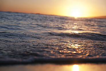 Sunlight reflecting off the water at sunset, Honolulu hawaii united states of america