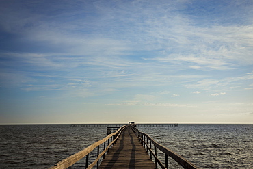 Laranjal pier in lagoa dos patos, Pelotas rio grande do sul brazil