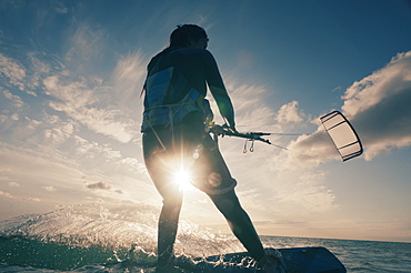 Kitesurfing, Tarifa, Cadiz, Andalusia, Spain