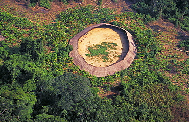 Yanomami Village Seen From The Helicopter, South Of Venezuela