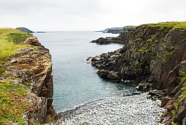 Rugged Cliffs Along The Atlantic Coastline, Little Catalina, Newfoundland And Labrador, Canada