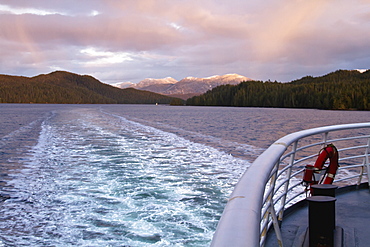 A Typical Winter View Along The Alaska Marine Highway, British Columbia, Canada