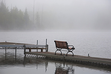 Foggy Morning At The Lake, Waterloo, Quebec, Canada