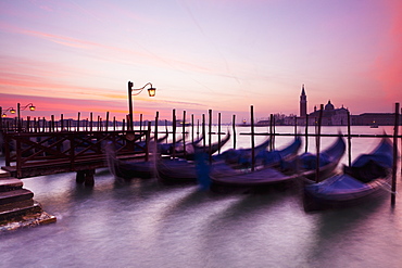 Boats Mooring At Dawn, Venice, Italy