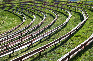 Seats In A Rodeo Ground, Alberta, Canada