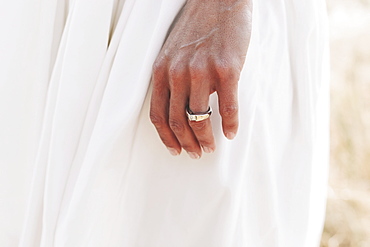 A bride's hand with a wedding ring, Kirkland washington united states of america