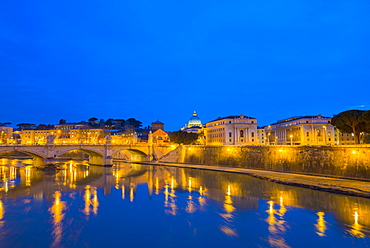 River Tiber In Vatican City, Rome, Lazio, Italy