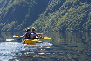 Kayaking In Gros Morne National Park, Trout River, Newfoundland, Canada