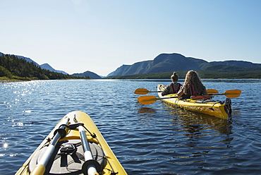 Kayaking In Gros Morne National Park, Trout River, Newfoundland, Canada