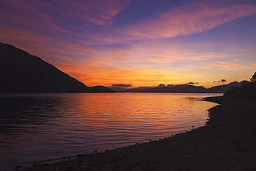 Loch Linnhe At Dusk From Onich, Scotland