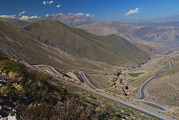Roads Winding Through A Mountainous Landscape, Cuesta De Lipan, Jujuy Province, Argentina