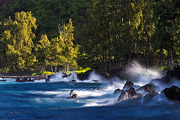 Lapahoehoe Shoreline, Hamakua Coast, Island Of Hawaii, Hawaii, United States Of America