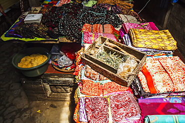 Balinese Fabrics For Sale In A Store, Tenganan Pegringsingan, Bali, Natural Dyes And Indonesia