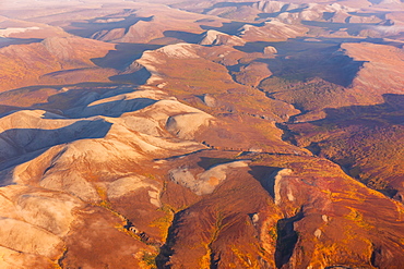 Aerial View Of The Kigluaik Mountains, North Of Nome, Seward Peninsula, Alaska, United States Of America