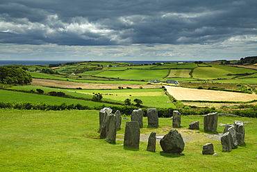 Drombeg Stone Circle Near Glandore On The Wild Atlantic Way, West Cork, County Cork, Ireland