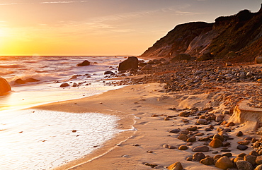 Gay Head Public Beach At Sunset, Martha's Vineyard, Massachusetts, United States Of America