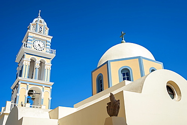 Fira's Catholic Cathedral Dedicated To Saint John The Baptist, Santorini, Greece