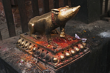 Buddhist Statue In A Temple From Thamel Durbar Square, Kathmandu, Nepal