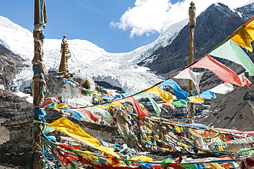 Tibetan Stupa In Kharola Glacier, Tibetan Friendship Highway, Tibet, China