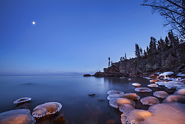 Lake Superior At Dusk, Thunder Bay, Ontario, Canada