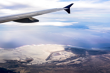 Great Salt Lake Viewed From A Commercial Flight, Salt Lake City, Utah, United States Of America